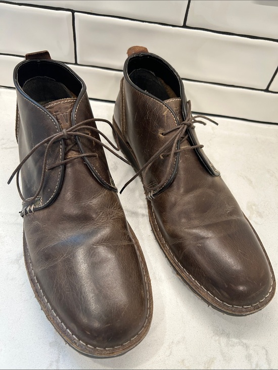 Crevo Longport Mens Size 12 Brown Leather Casual Ankle Chukka Boot Shoes